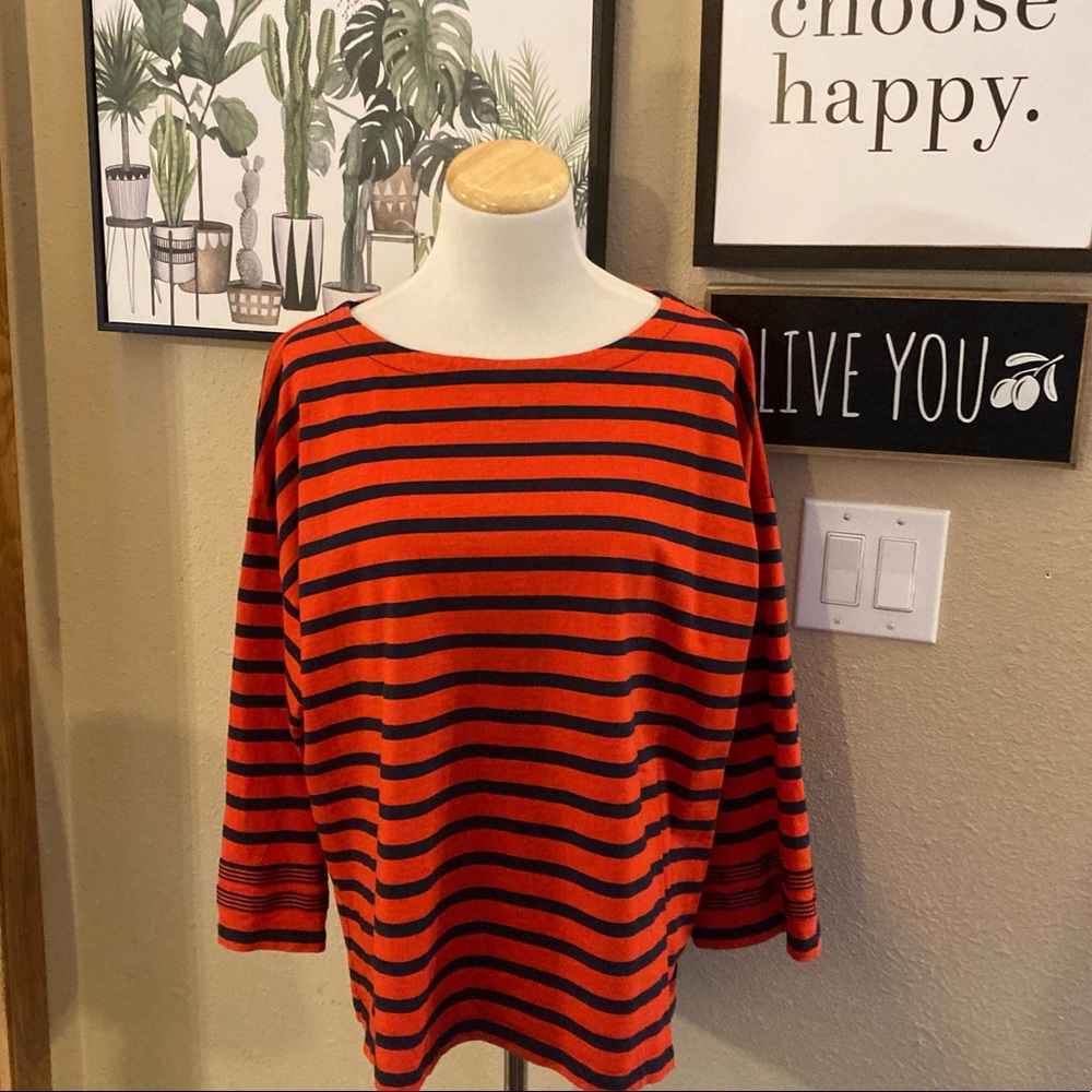 J. Crew Boatneck Striped Top large